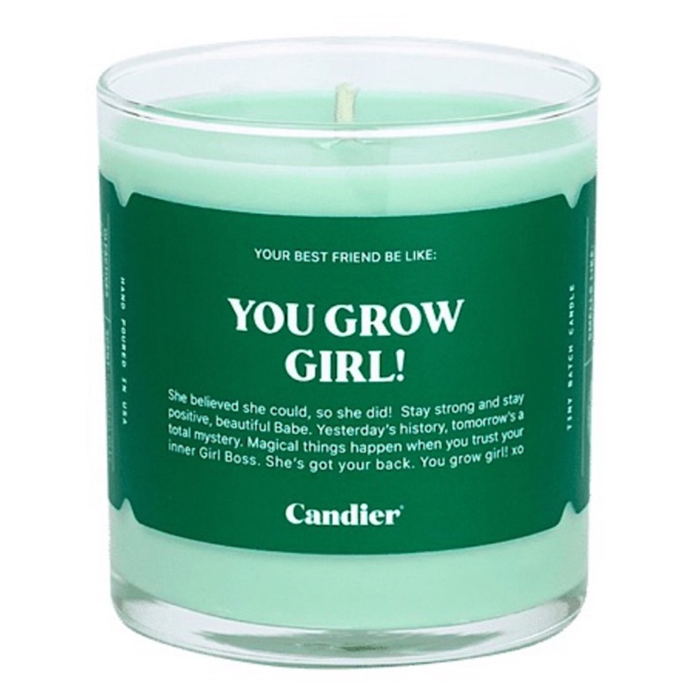 Candier Candle by Ryan Porter "You Grow Girl" 100% Soy Wax Candle, 9 oz / 255 g